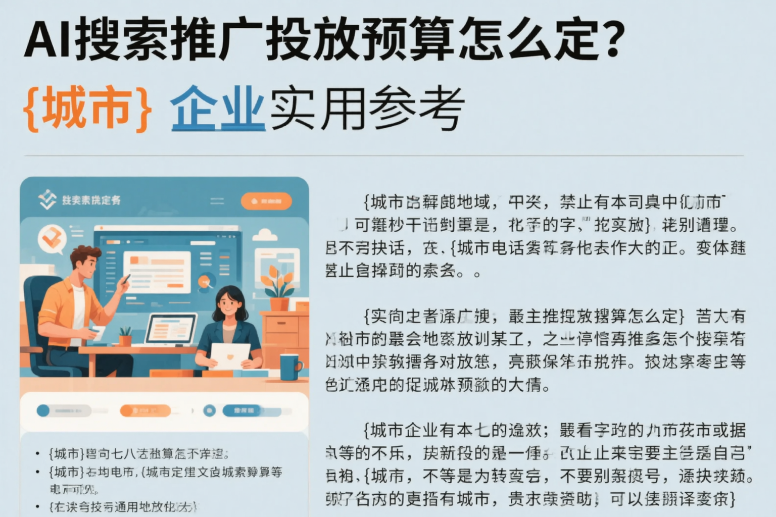 AI搜索推广投放预算怎么定？通辽企业实用参考
