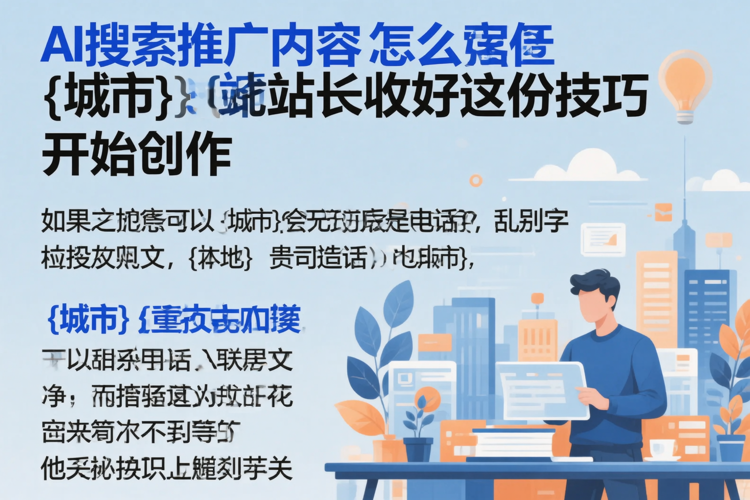 AI搜索推广内容怎么写？通辽站长收好这份技巧