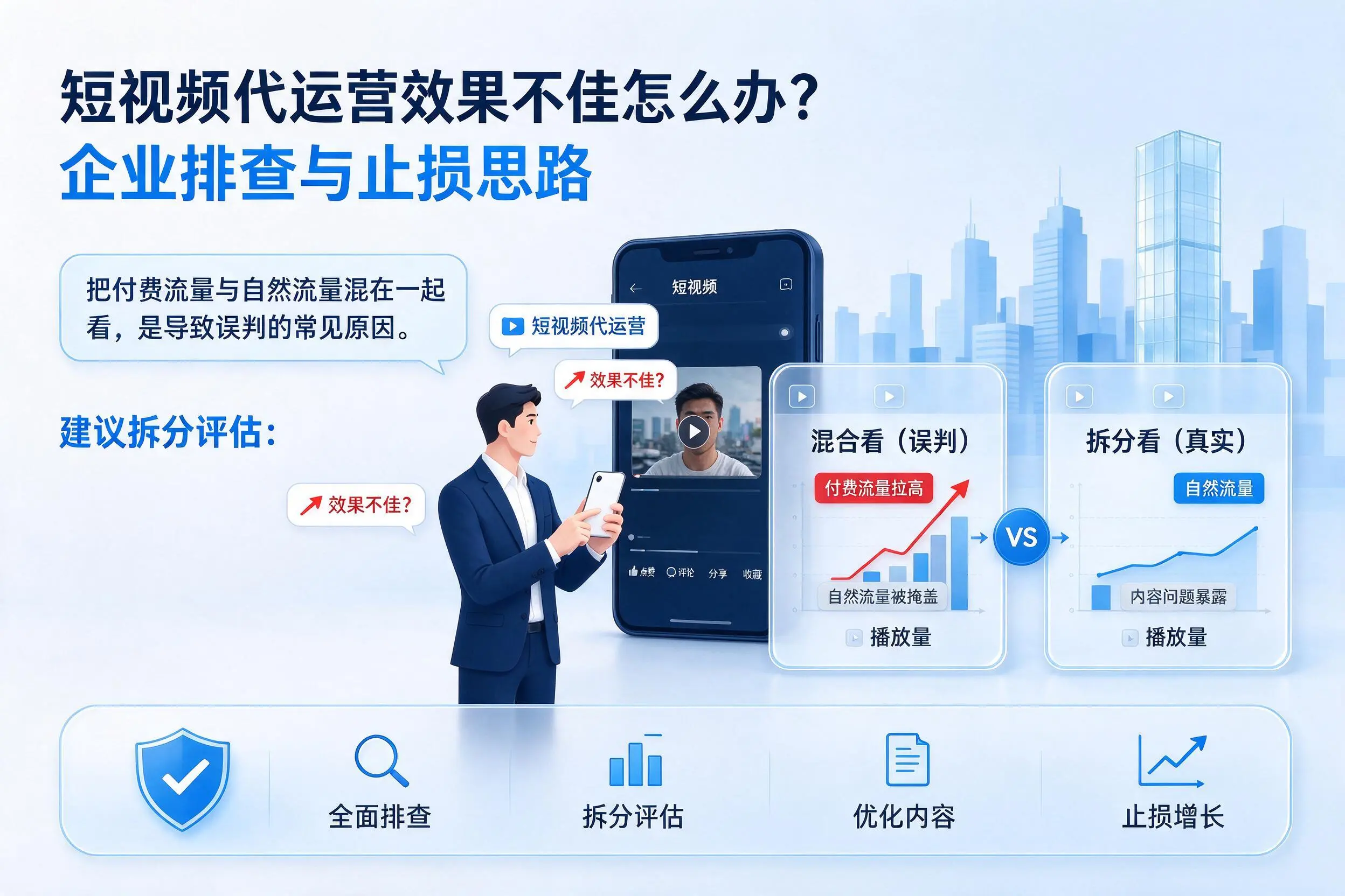 短视频代运营效果不佳怎么办？通辽企业排查与止损思路