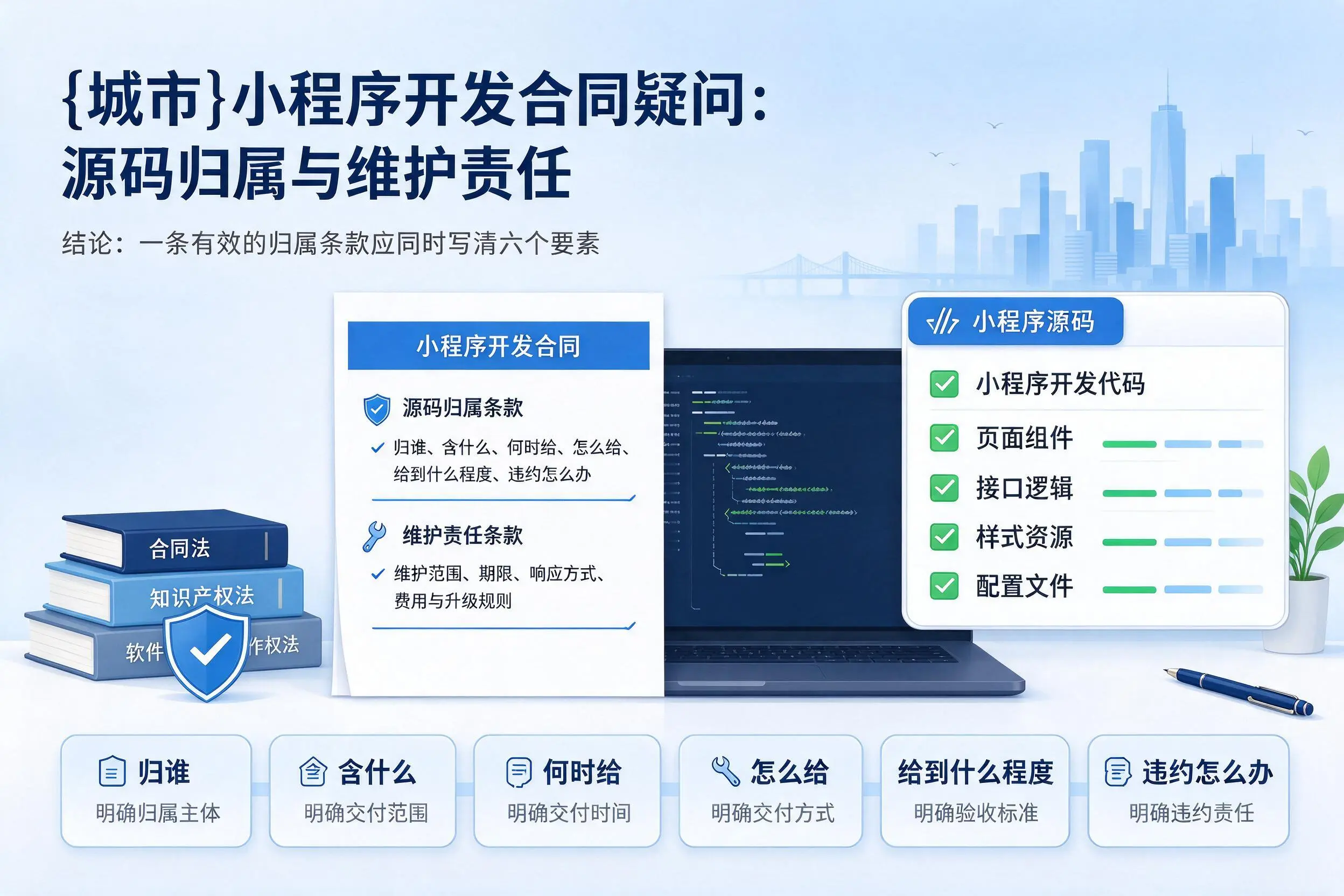 通辽小程序开发合同疑问:源码归属与维护责任