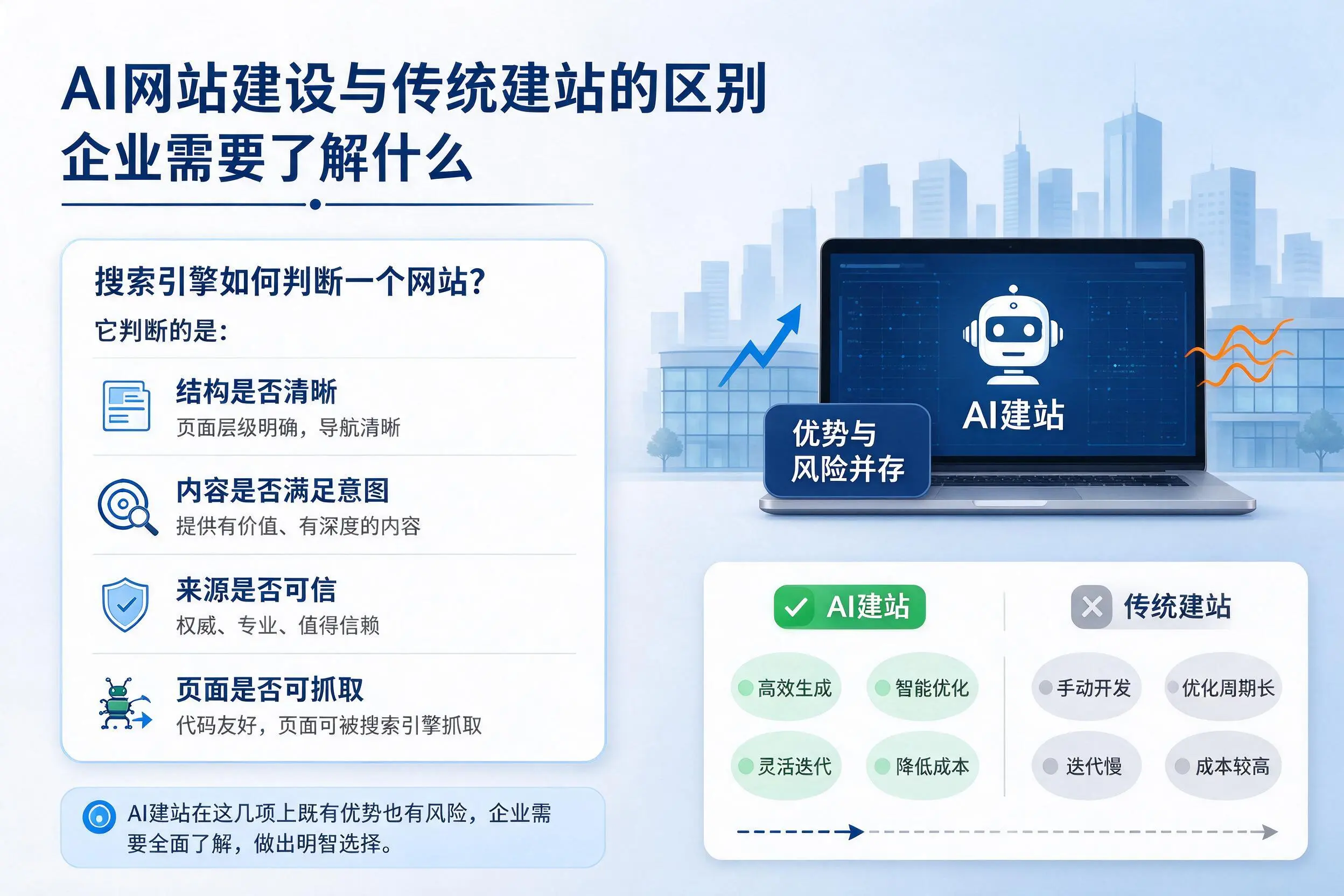 AI网站建设与传统建站的区别，通辽企业需要了解什么