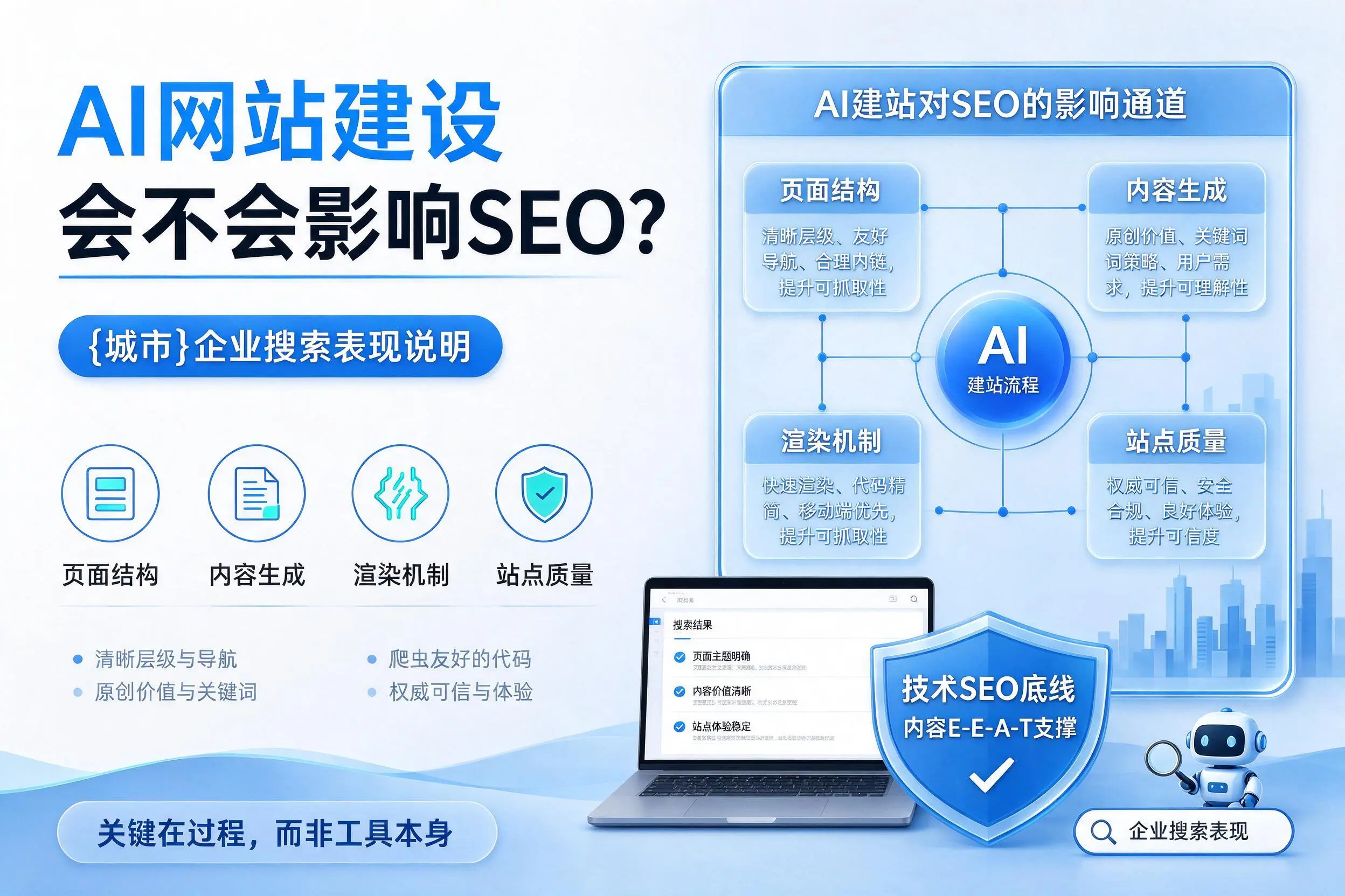 AI网站建设会不会影响SEO？通辽企业搜索表现说明