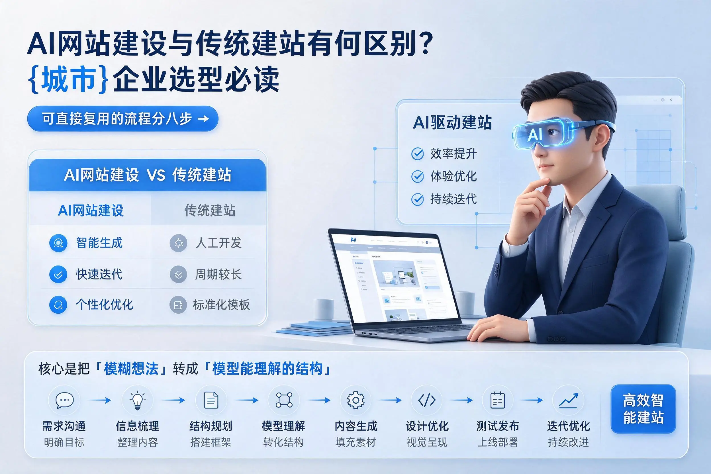 AI网站建设与传统建站有何区别？通辽企业选型必读