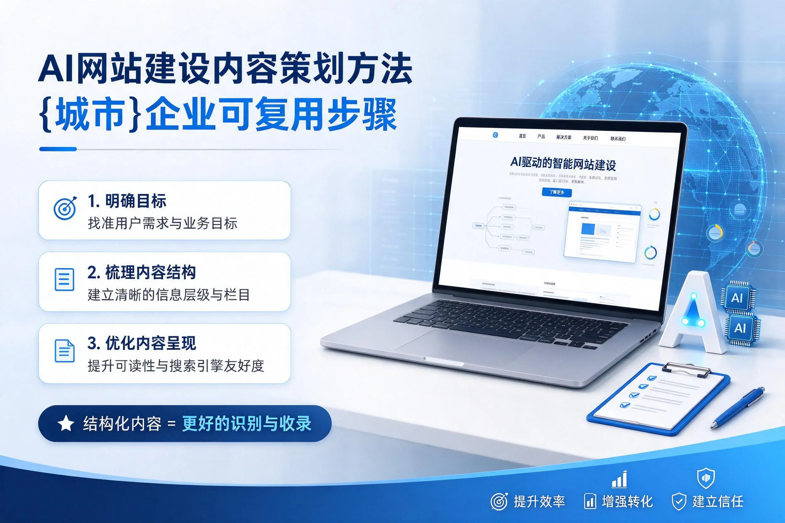 AI网站建设内容策划方法，通辽企业可复用步骤