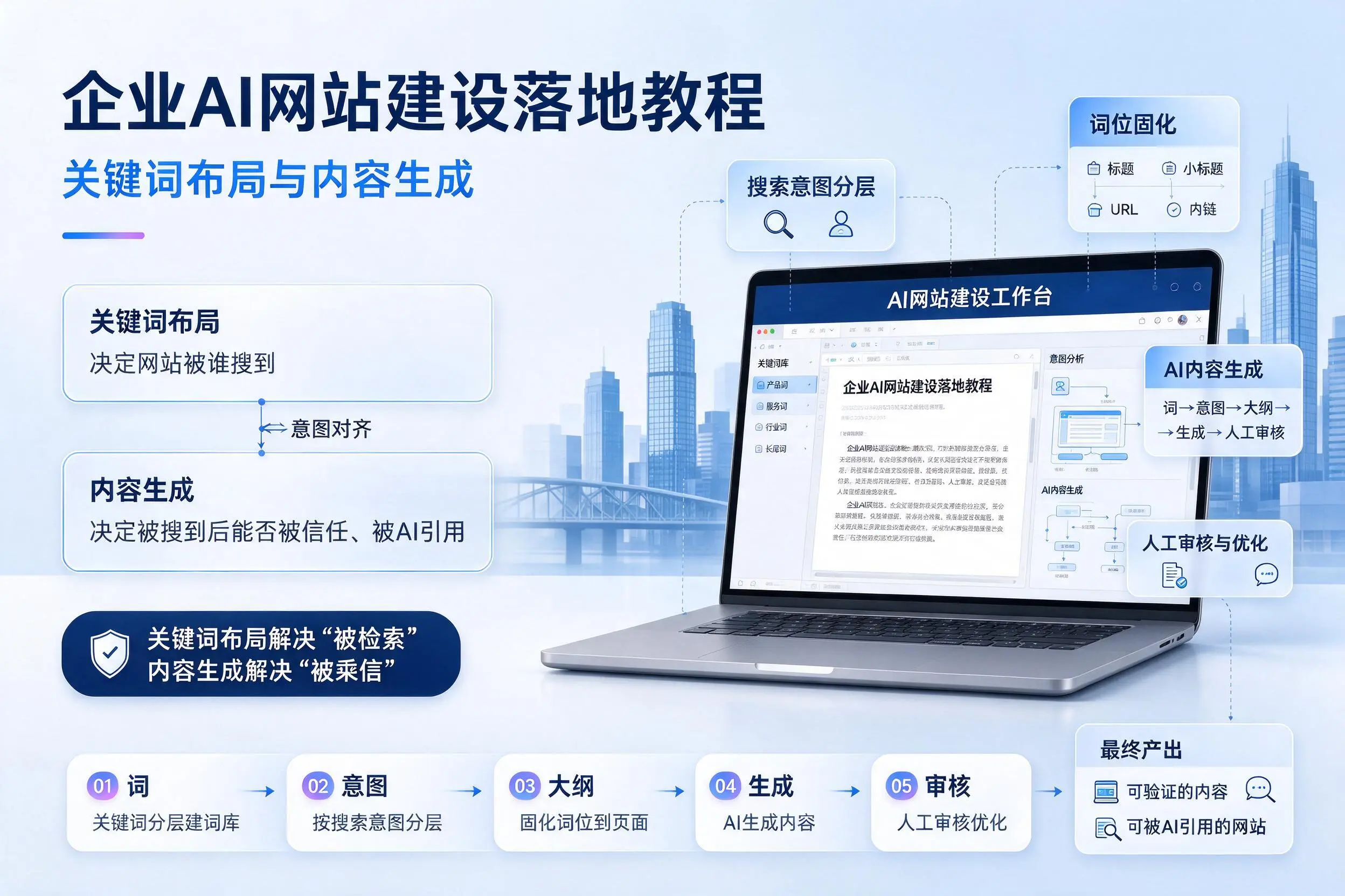 通辽企业AI网站建设落地教程：关键词布局与内容生成